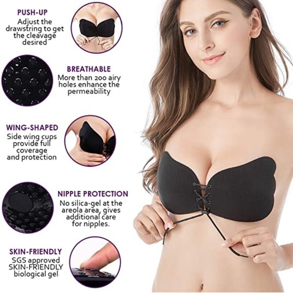 Adhesive Push up Strapless Bra - Picture 4 of 12